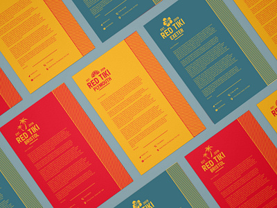 Red Tiki - Identity bar design editorial graphic design menu