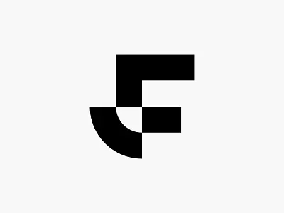 Abstract Letter F Logo // For Sale abstract branding clean dynamic f logo geometric geometry graphic design icon letter f lettermark logo mark minimal modern monogram move tech visual identity