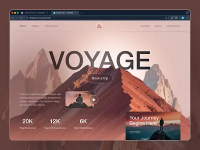 AI Trip Website Design ai design header product travel startup trip web