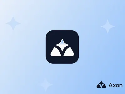 AXON - The AI Power of the Peak (or Peak AI Power) ai logo artificial intelligence logo axon branding branding agency creative design emblem future geometric logo graphic design innovation intelligence minimalism modern logo peak logo portfolio star logo symbol technology visual identity