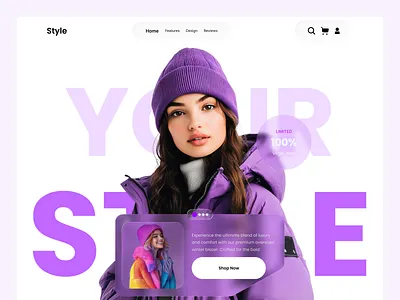Fashion E-commerce Landing Page UI clothing website ecommerce design ecommerce ui fashion app design fashion landing page fashion website glassmorphism ui landing page design minimal web design modern website design product page design ui ux design web ui design