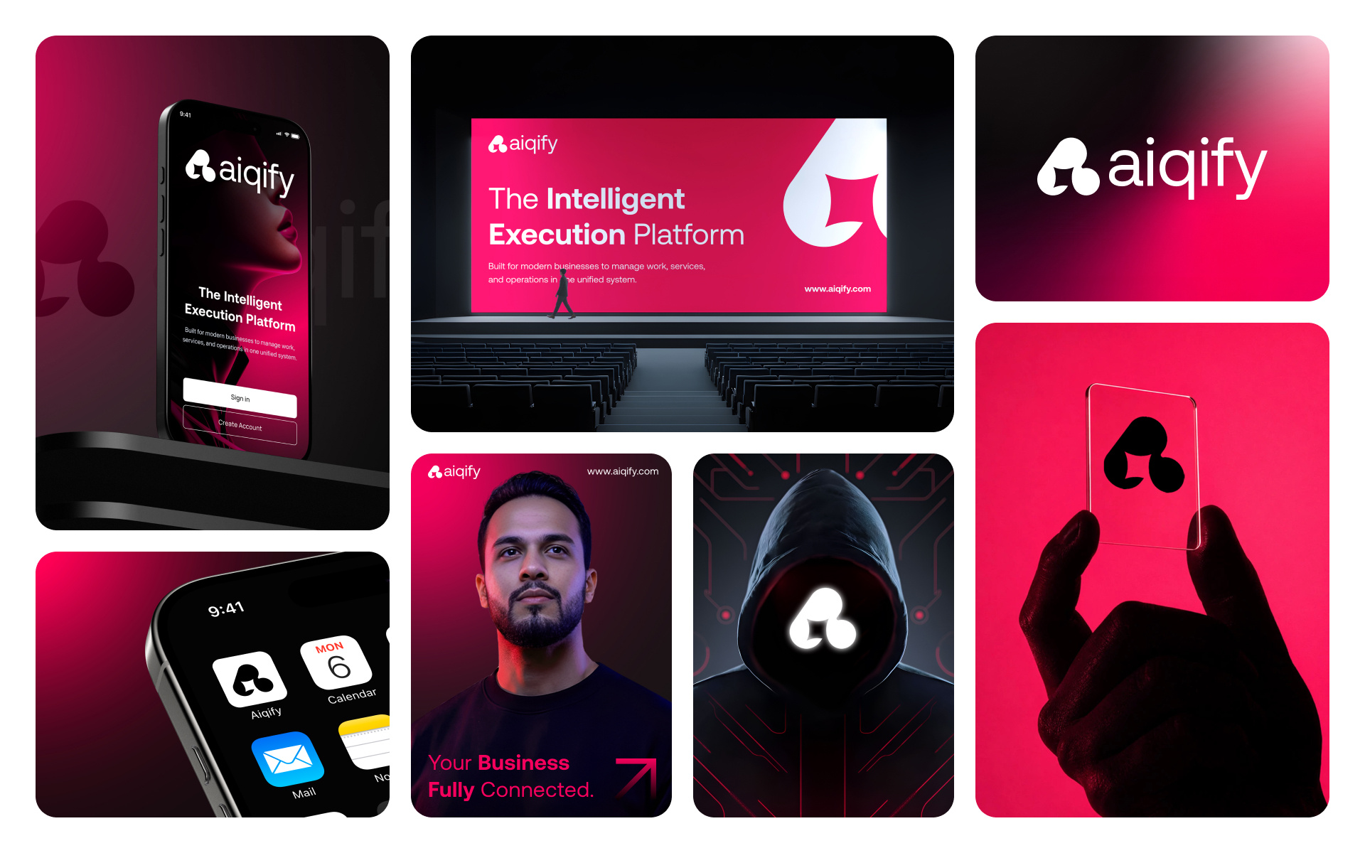 Example of Aiqify A logo Branding, Visual identity, Corporate Brand Design
