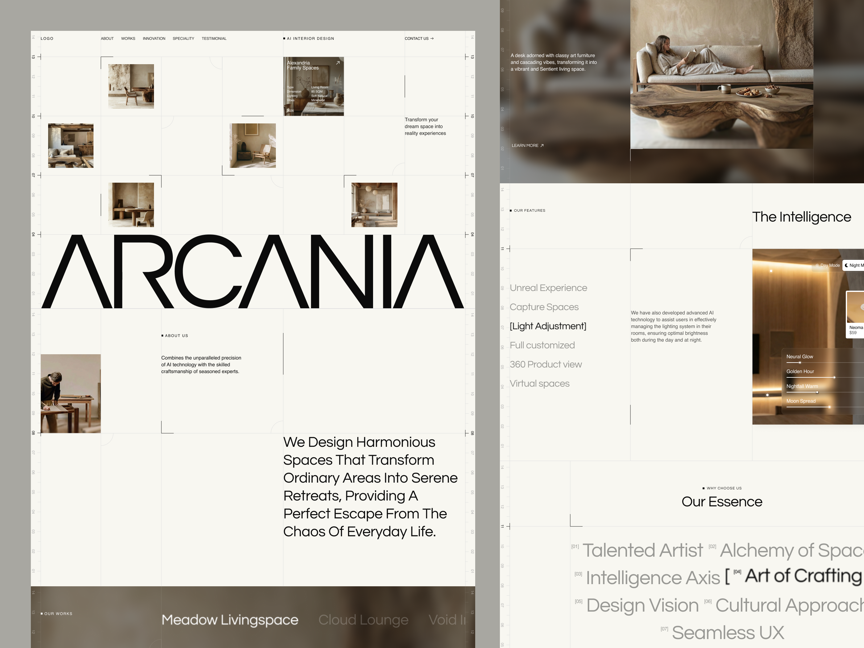 Example of Arcania.ai - AI Interior Design Landing Page Website