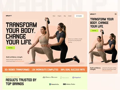 Personal Trainer Landing Page design fitness landingpage personaltrainer ui uiux web web design webdesign