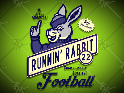 Runnin' Rabbit 22 athletics classic football mascot sports vintage