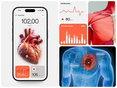 AI Health Assistant Mobile App Design ai app ai health assistant app ai health mobile app app assistant app ui clean ui fitness app health app health tracking health tracking app healthcare ui healthtech heart rate monitor medical ux modern ui web