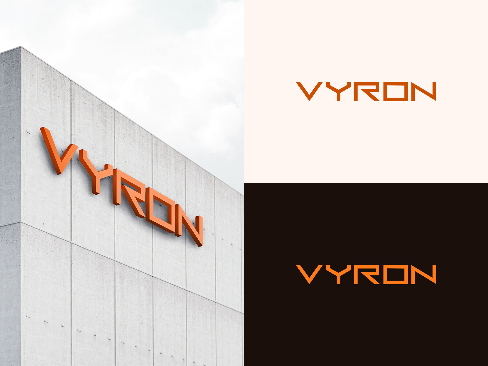 VYRON — Futuristic Tech Wordmark