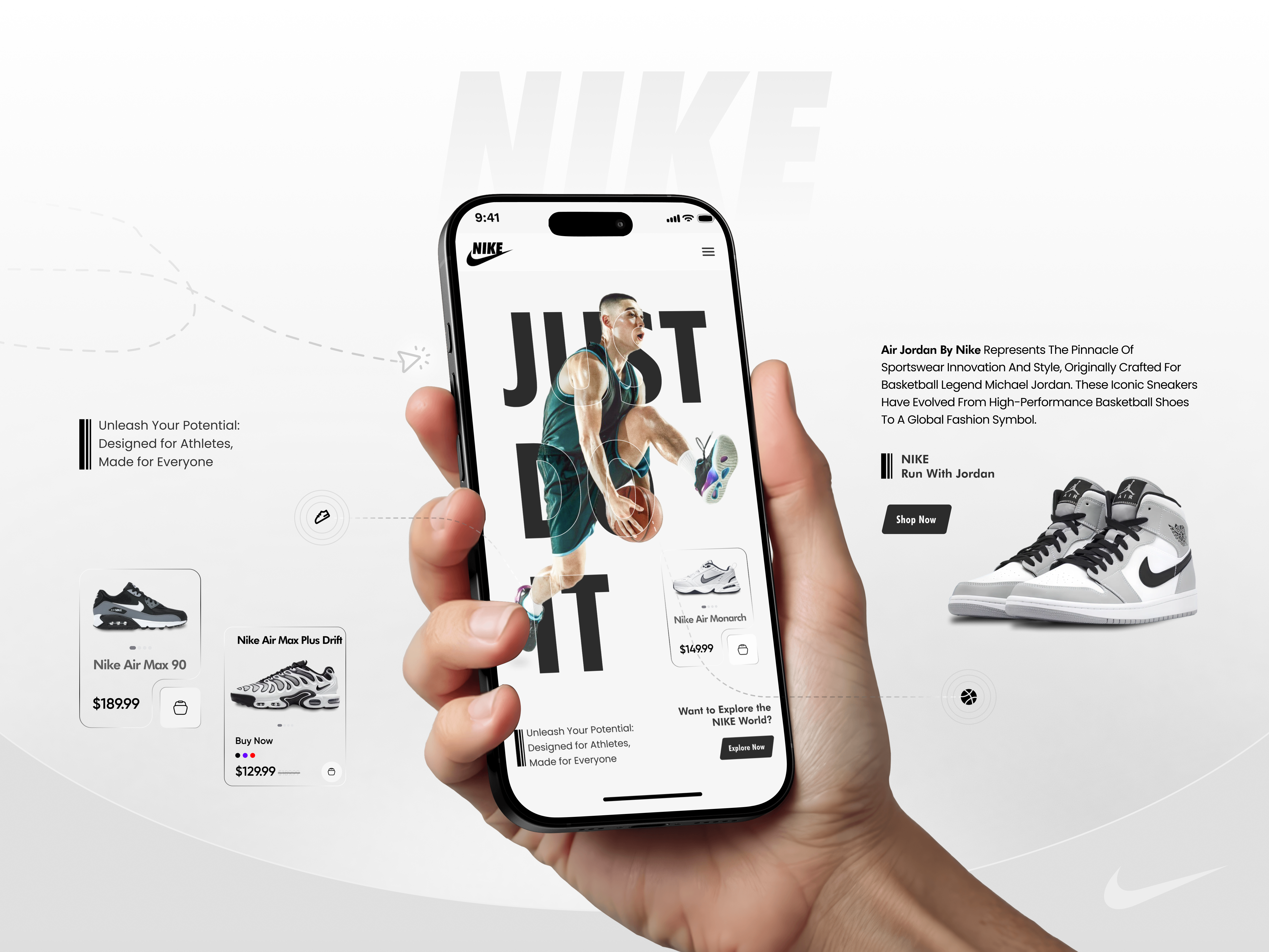 Ecommerce website design - Nike Website clean design ecommerce ecommerce website design fashion fashion ecommerce website fashion store web fashion web fashion website fashion website design landing page landing page design modern design nike nike shoe nike website online shopping web ui product design products shoes website design