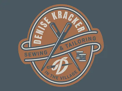 Sewing Badge badge branding design graphic graphic design illustration logo patch sewing tailoring vector