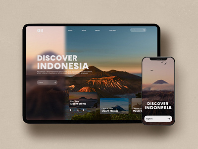 Landing Page- Tourism design landing page mobile app product design tourism uiux web design