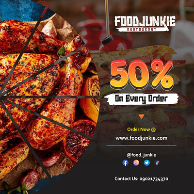 Social media flyer design for FoodJunkie flyer flyer design gra social media