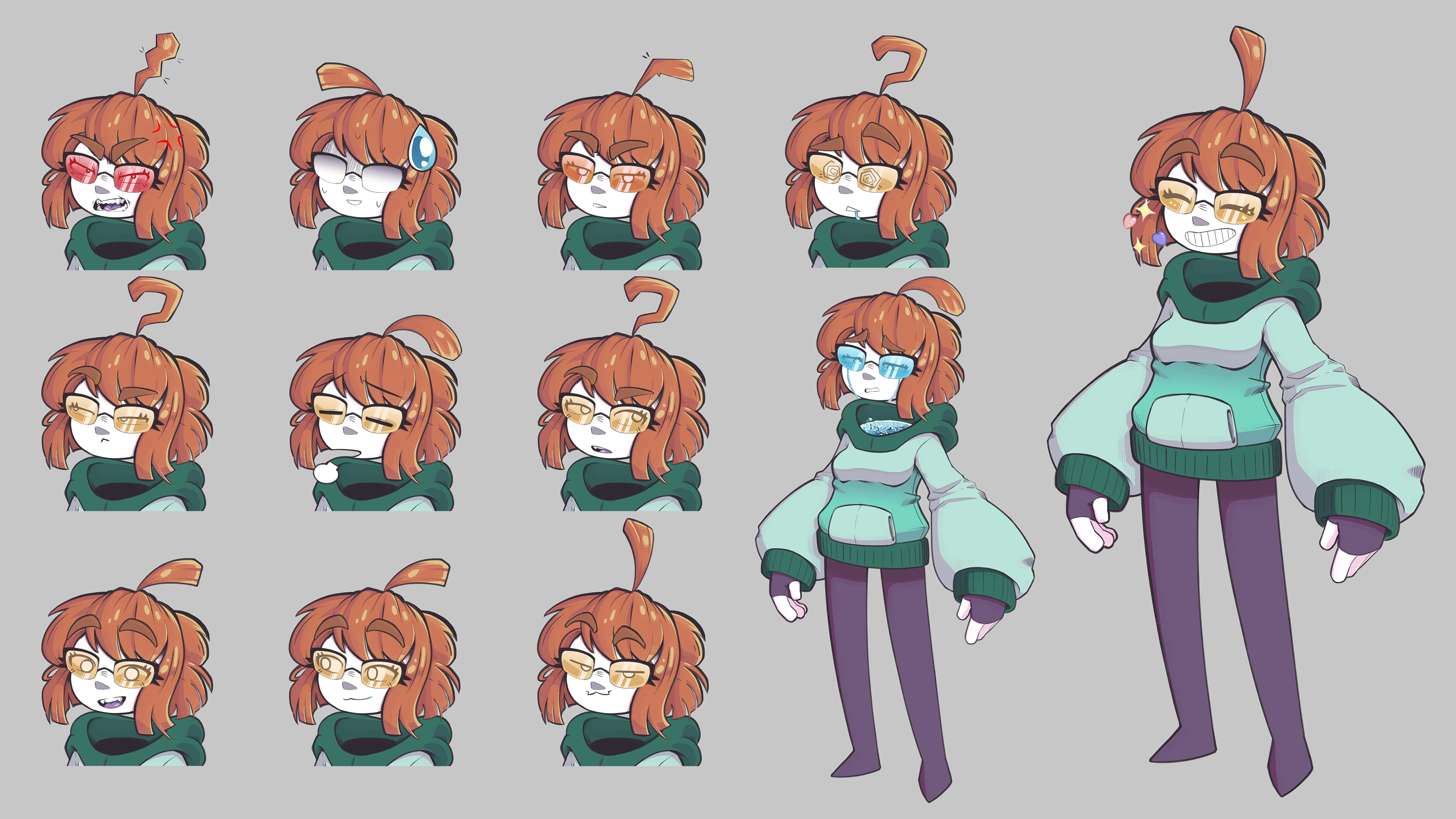 Ikanic [Pngtuber Avatar] character design concept art digital art illustration