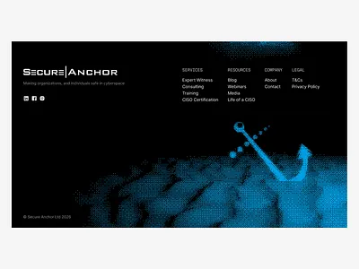 Cybersecurity Consultant Website Footer Design branded asset branding crypto website cyber website cybersecurity website dither dither design figma footer design footer designs graphic design ui ux webflow webflow designer website website designer website designs website footer website footer designs