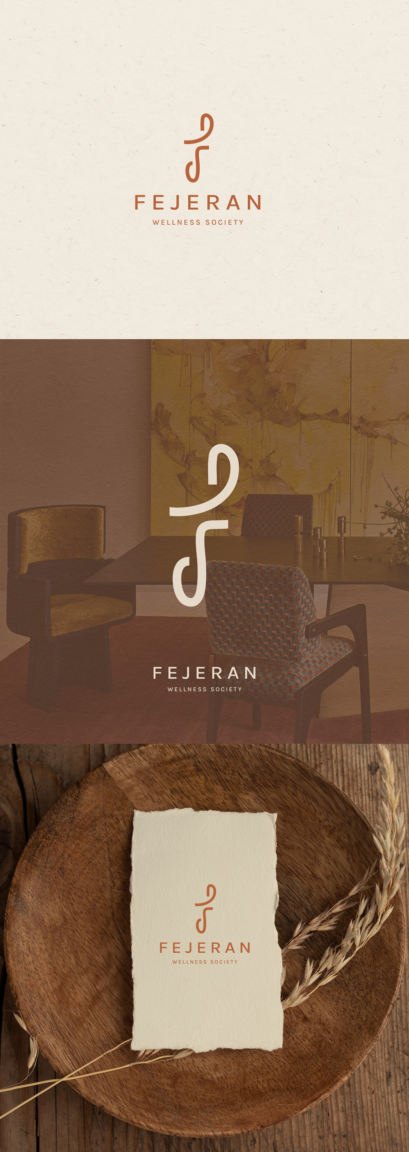 Minimal “Fejeran” Wellness Logo | Elegant Organic Brand Identity luxury identity minimal logo modern logo organic design wellness branding