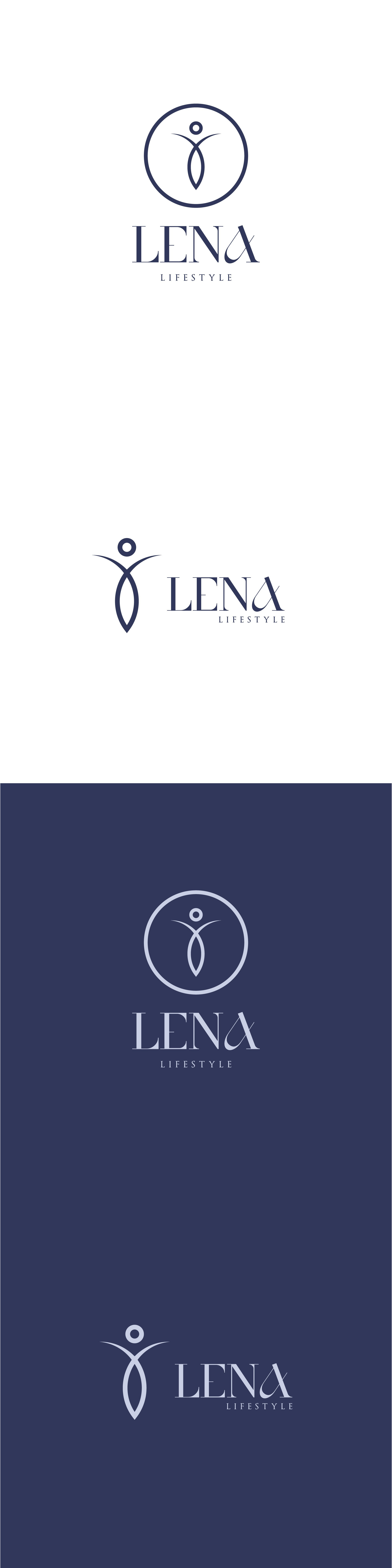 Lena Lifestyle — Minimal Wellness Brand Logo Design brandidentity branding icon lifestyle logo logodesign minimalist typography wellness