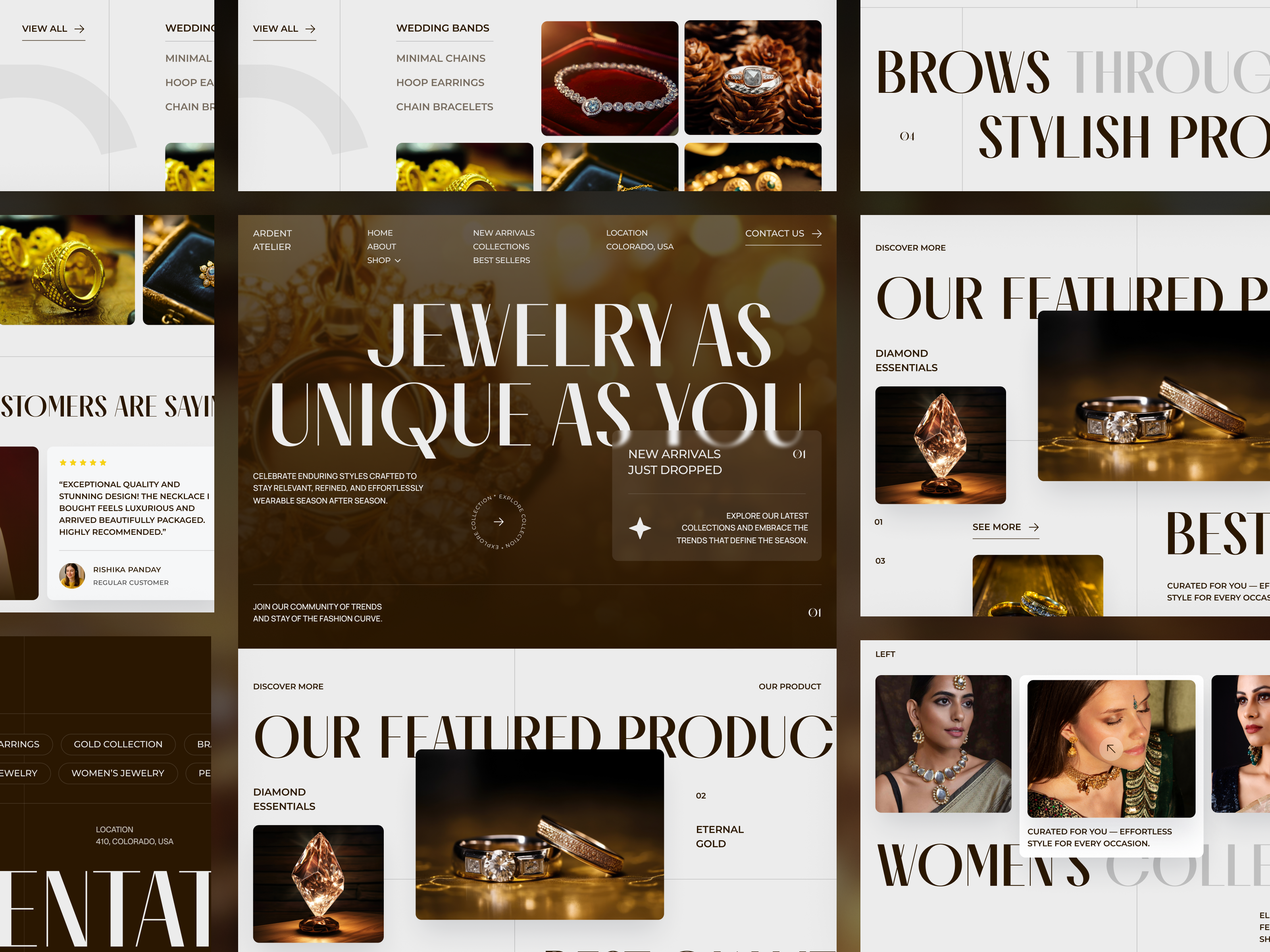 Example of Luxury Jewelry E-commerce Landing Page