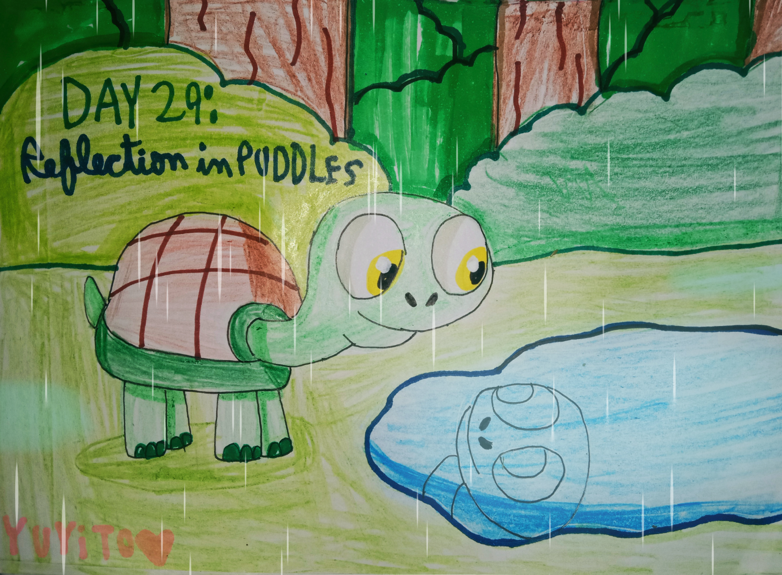 Marchrain day 29: reflection in puddles
