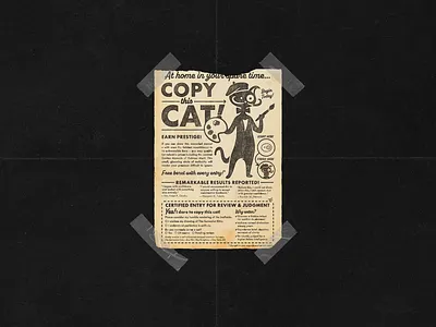 Surrealist Kitty Retro Advert advert cat kitty retro surreal