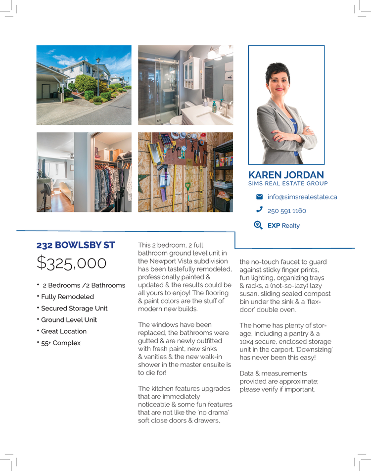 Contact Sheet for Karen Jordan design digital indesign layout marketing poster print realestate