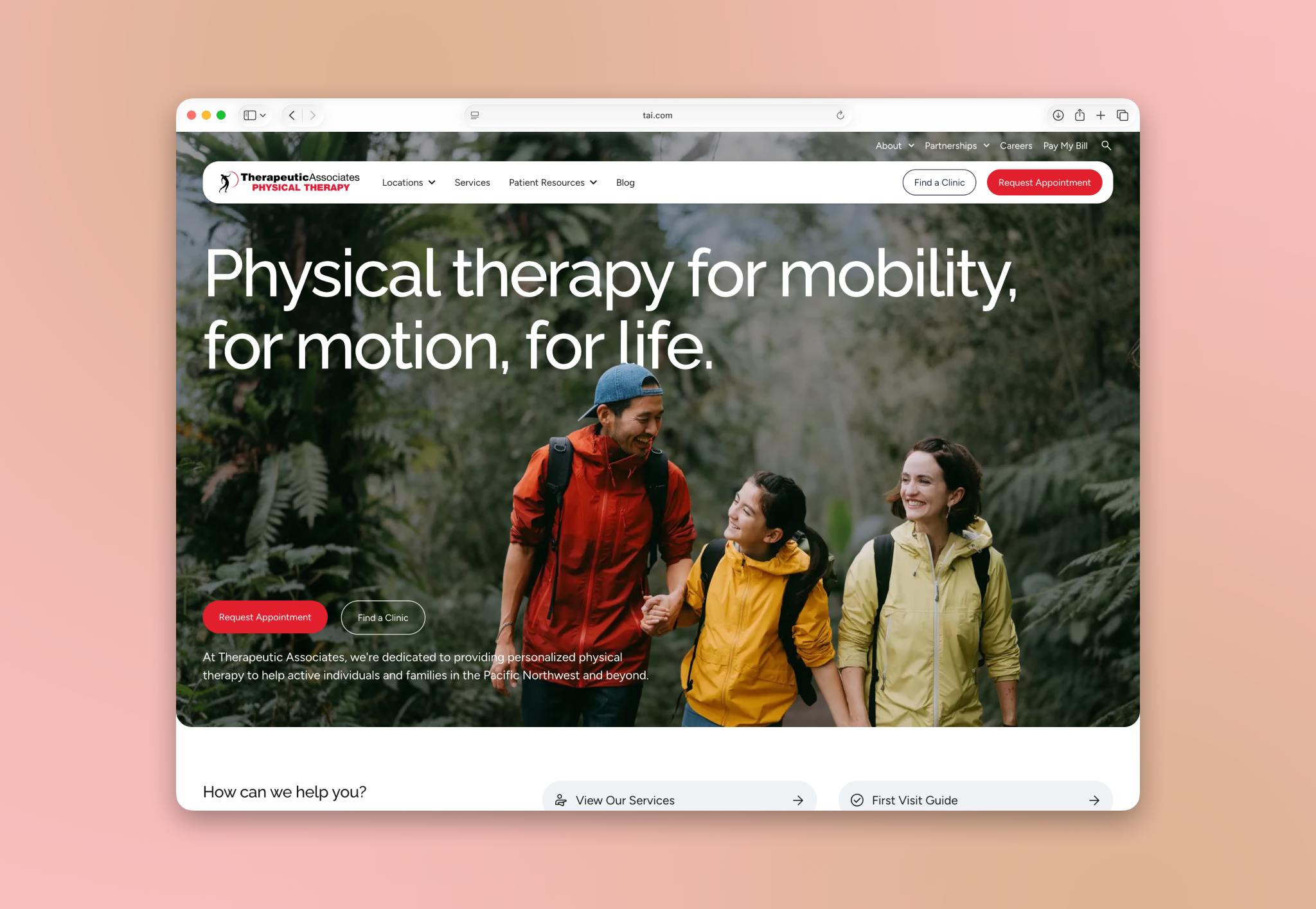 Therapeutic Associates, Inc. | Home Page Hero Concepts