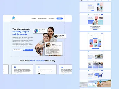 Non-Profit Home Page UI Design | Disability Resources branding disability disability graphic design disability home page disability website experts webpage home page design examples homepage non profit non profit branding non profit design non profit graphic design non profit home page non profit web page non profit website non profit website design testimonials ui ui design ux