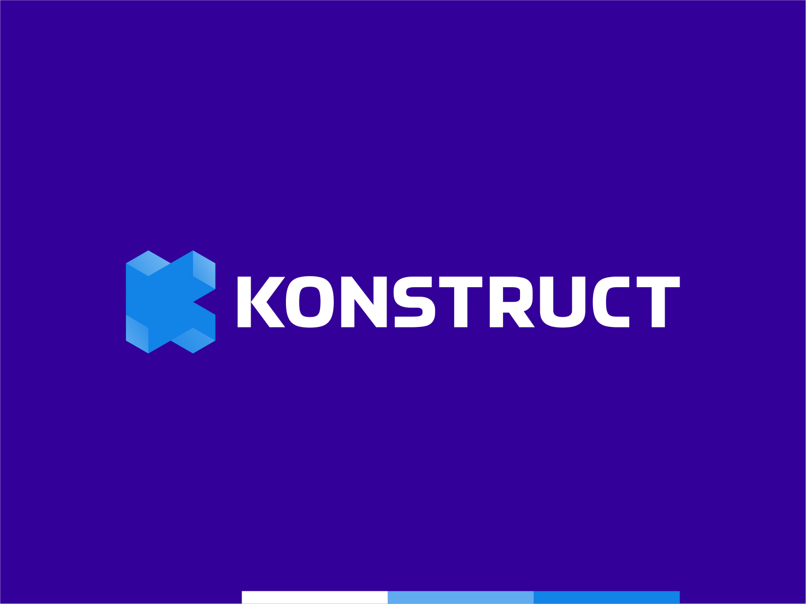 Example of Konstruct, digital marketing agency logo design: K, data blocks