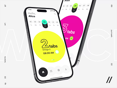 Vitamin Reminder Mobile IOS App android animation app app design app interaction dashboard design health healthcare ios medical mobile mobile app mobile ui motion online reminder ui uiux ux