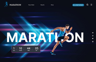 Marathon Landing Page branding dailyui design graphic design marathon ui