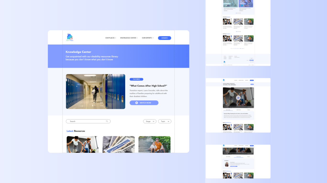 Non-Profit Knowledge Library UI Design | Disability Resources