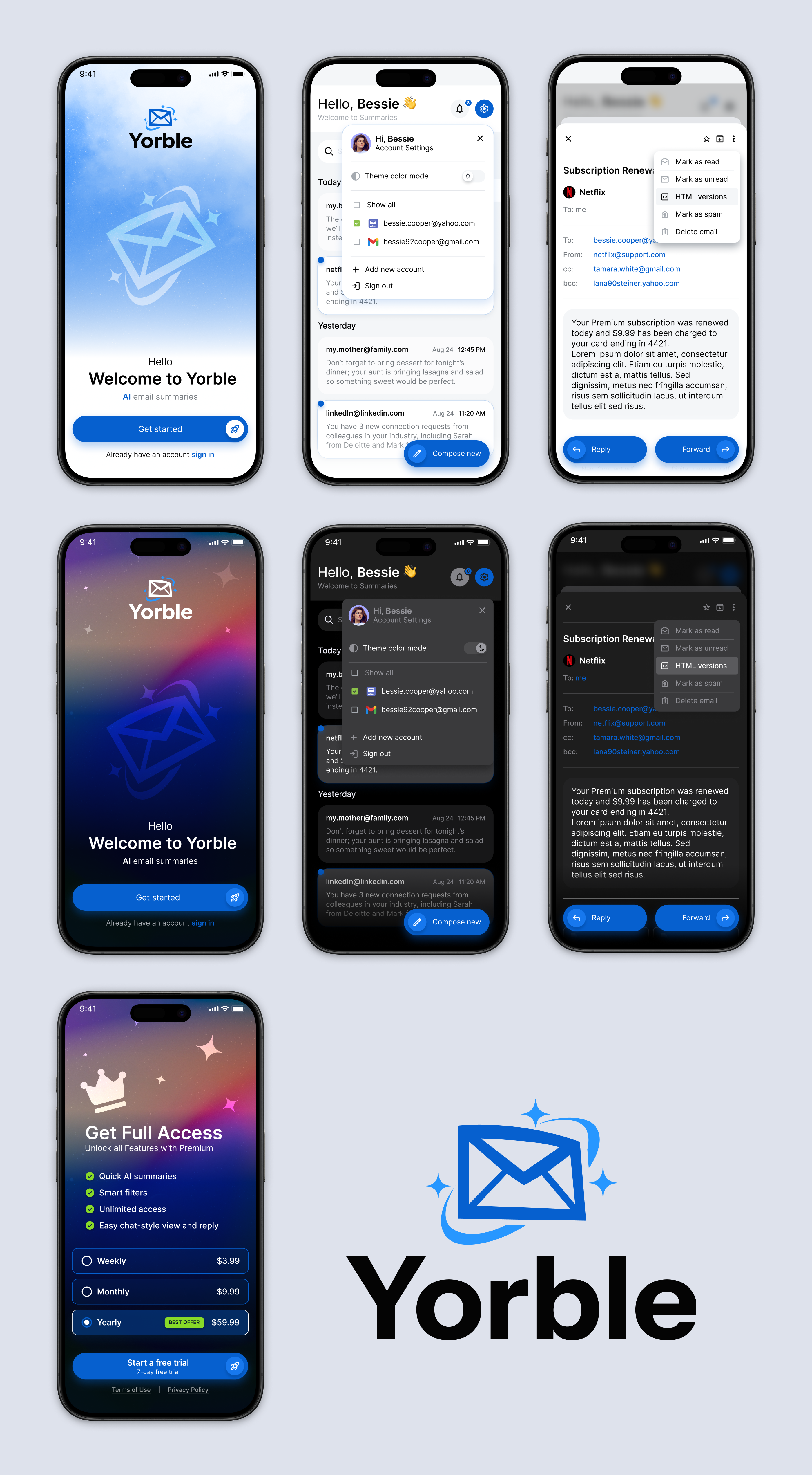 Email Summary App app design figma graphic design ui ux
