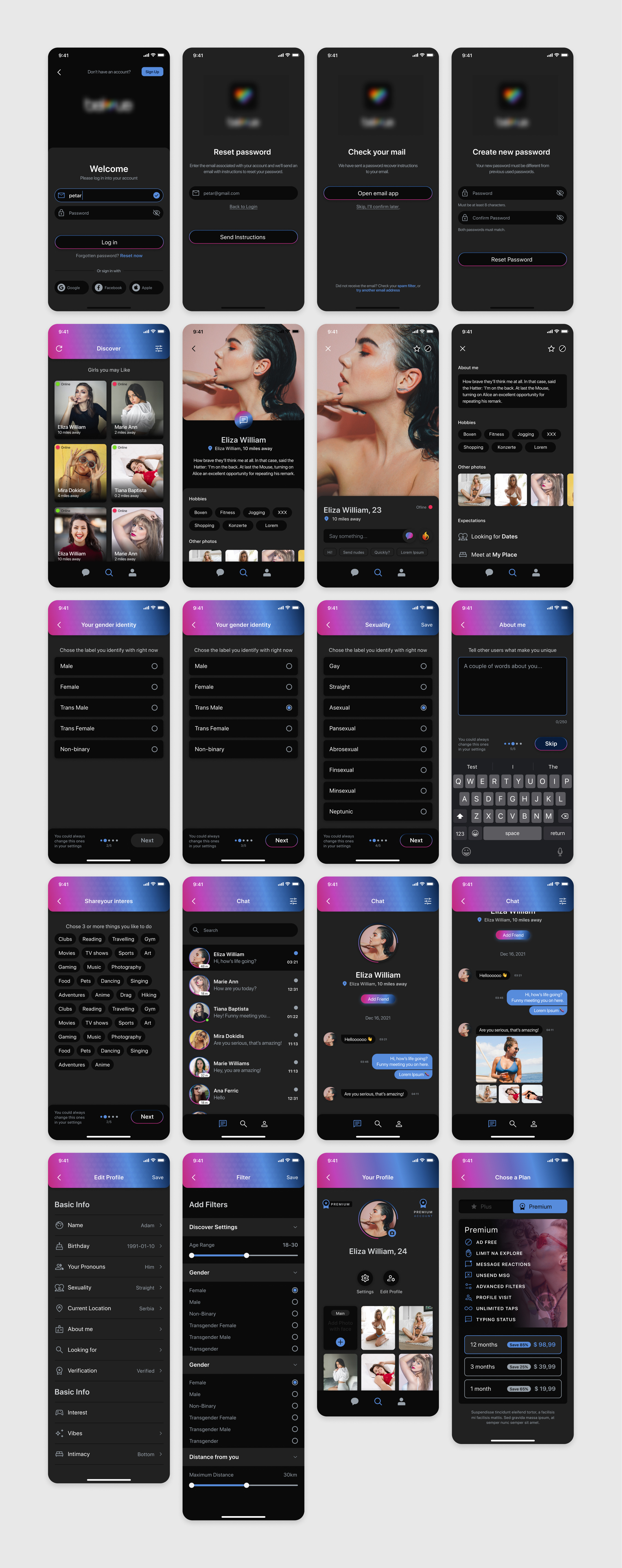 Dating App branding dating graphic design mobile app ui ux web design