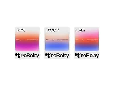 reRelay; social designs ai ai workflow artificial intelligence automation brand identity branding gradients instagram post social design social media posts typography visual identity