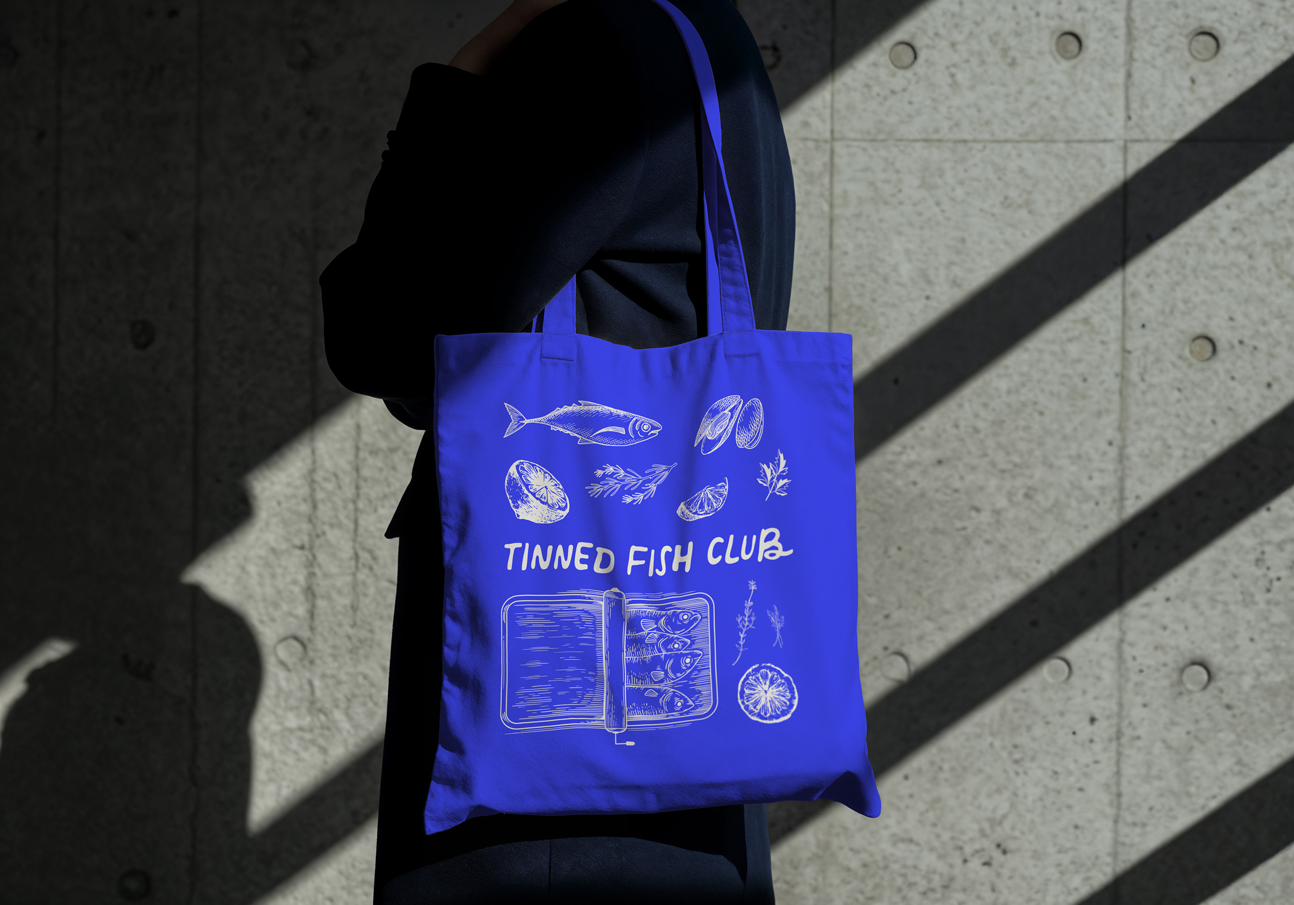 "Tinned Fish Club" Tote Bag Design
