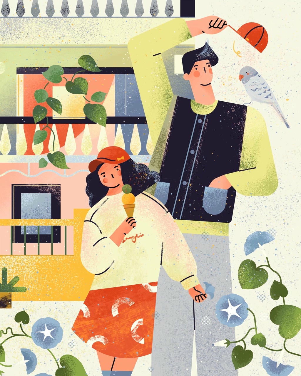 小园素 Xiaoyuan Su・Modern Scene — 光阴好③ brand illustration branding character design color theory editorial flat design illustration modern packaging scene texture vector visual identity xiaoyuansu