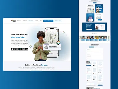 Job Seeker Website Design | Jobs App Platform app design app design examples app screenshots app webpage app website app website design examples branding company branding graphic design job board job board website job seeker webpage jobs app jobs app platform jobs app website seo ui ui design ux website for app