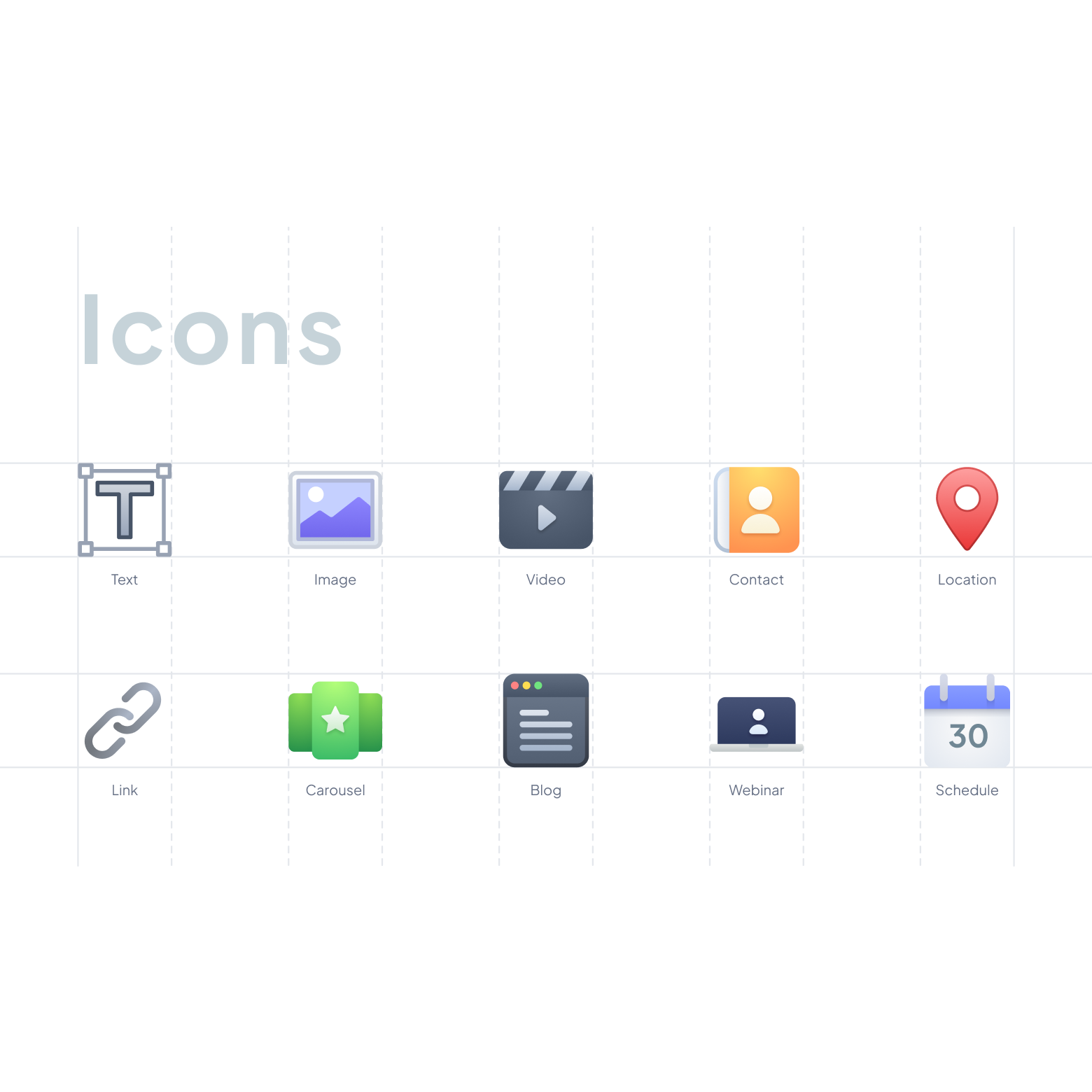 Example of Professional Iconography And Icon System
