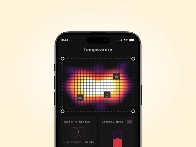 Temperature App | UI/UX Design app design app ui app ui design modern app design temperature app