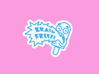 Brain freeze logo branding design graphic design illustration logo mascot typography vector
