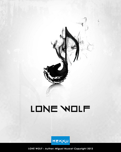 Lonewolf dark design logo music poster theme wolf