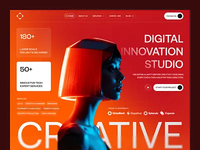 Creative Agency landing page agency creative design digital digital agency home page landing page logo service studio web page website