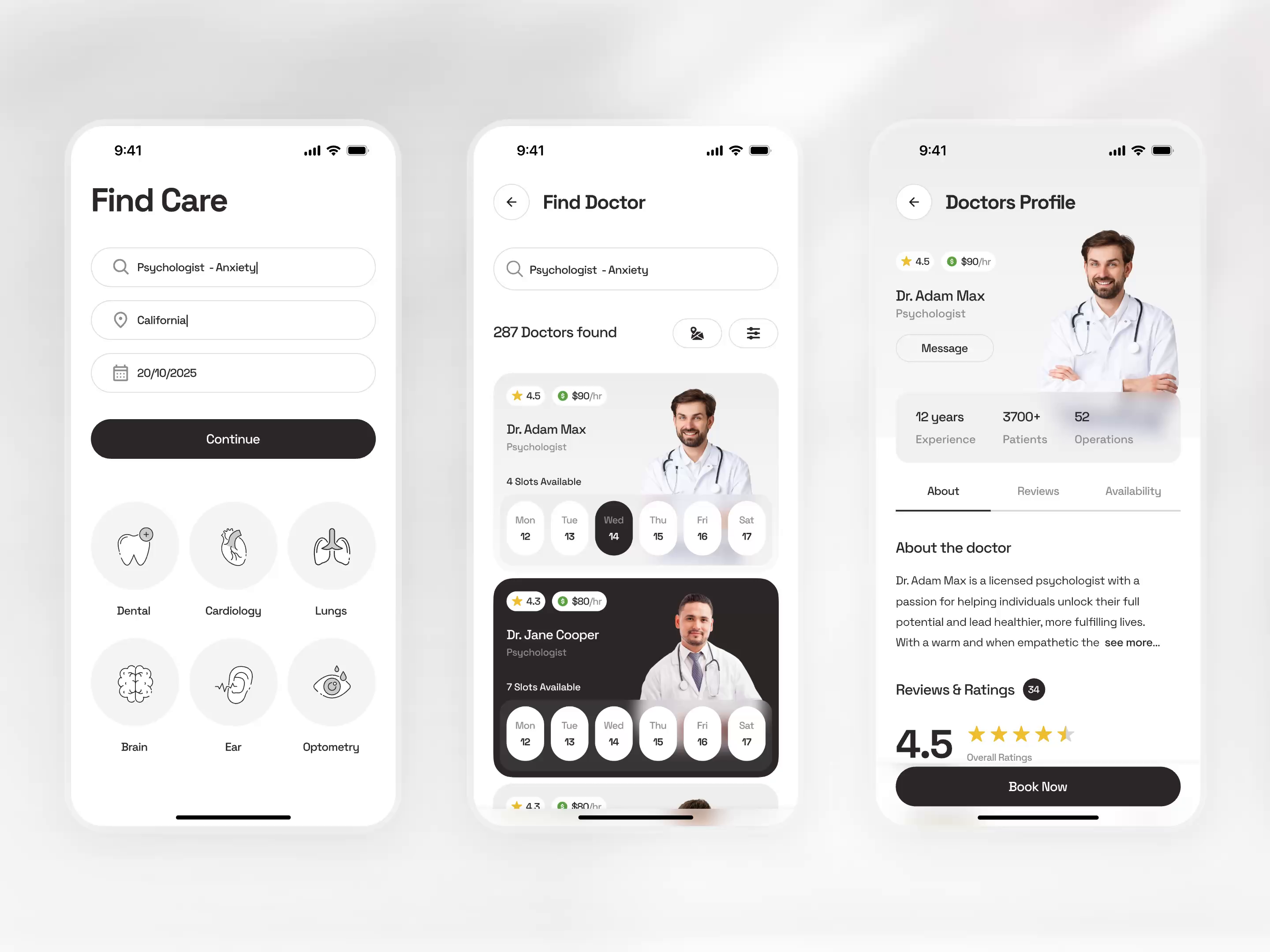 Example of Aesthetic Mobile App UI UX Design 