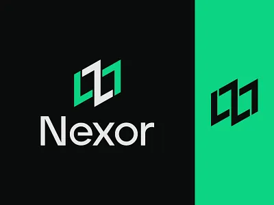 Nexor — Modern Web3 & Crypto Logo Design blockchain logo brand identity branding corporate logo crypto logo fintech logo futuristic design geometric logo l logo logo mark minimalist logo modern logo n logo saas logo startup logo tech logo web3 logo z logo