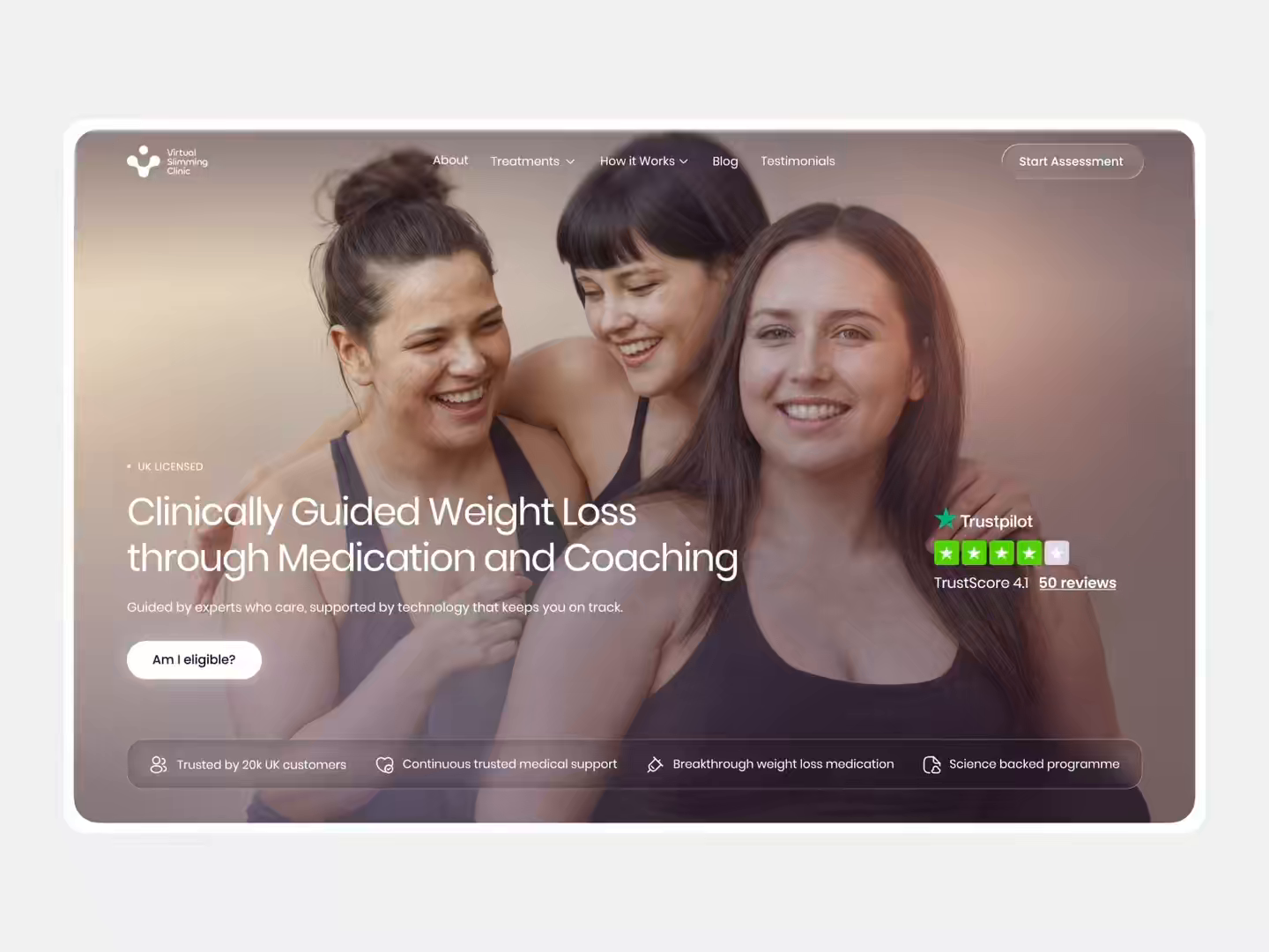 Example of Digital Weight Loss Clinic Website