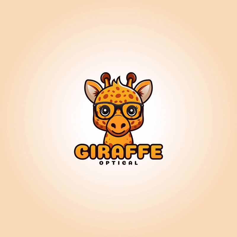 Giraffe Optical Logo Design brand guideline brand identity brand logo branding character character logo design graphic design illustration logo logo design logos logotype mascot mascot logo timeless timeless logo ui