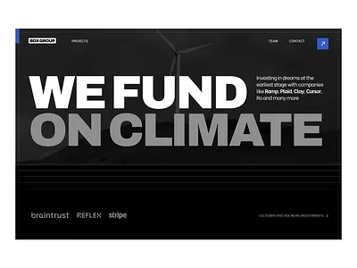 Boxgroup - VC FIRM WEBSITE REDESIGN CONCEPT clean typography website editorial web design minimal portfolio website modern storytelling website startup investor landing page vc firm branding venture capital website design web