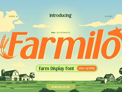 Farmilo branding branding font countryside font custom font display font eco branding font farm font font font design font style free font grocery font harvest font industrial font logo design logotype market font natural font organic font sans serif
