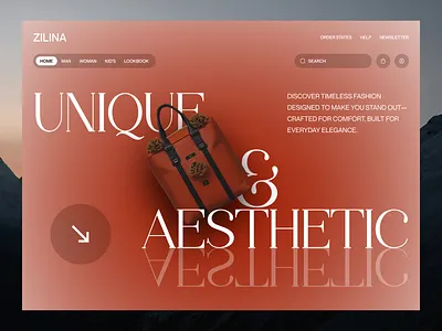 Zilina - Fashion Online Store clothing ecommerce ecommerce website fashion store gradient landing page lifestyle minimal modern ui online shop product shop store style ui ux web website