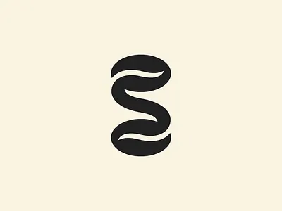 Simple Letter S Coffee Bean Logo baverage bean branding business cafe coffee design fb fnb food graphic design letter logo made minimalist premade premium restaurant s simple