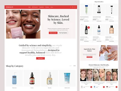 Skincare Website Landing Page beauty brand beauty product cosmetic ecommerce cosmetic website ecommerce ecommerce website shopify design shopify skincare shopify store shopify website skincare skincare brand skincare design skincare ecommerce skincare landing page skincare product skincare web skincare web ui skincare website website
