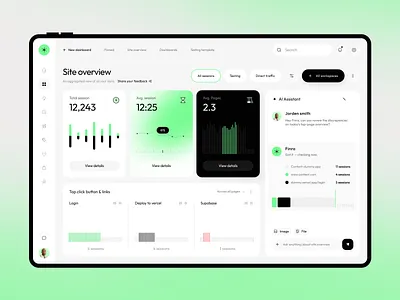Airo — Product Analytics & User Behavior Platform ai dashbosrd data design ml product design ui user user interface ux web webdesign website